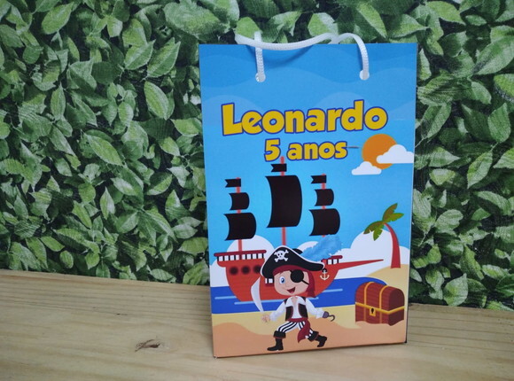 Piratinha Sacola Personalizada Pronta Entrega