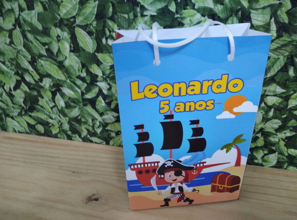 Piratinha Sacola Personalizada Pronta Entrega