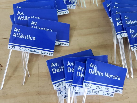 Placas de Rua Topper para Docinhos ou Decoração Mesa