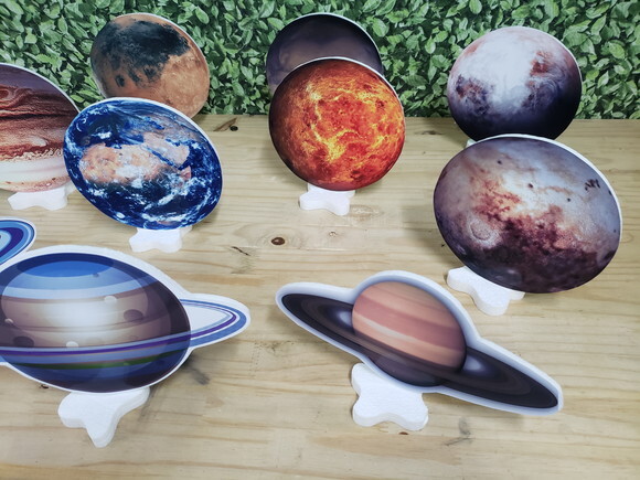 Planetas Kit Displays de Mesa 10 Peças Pronta Entrega