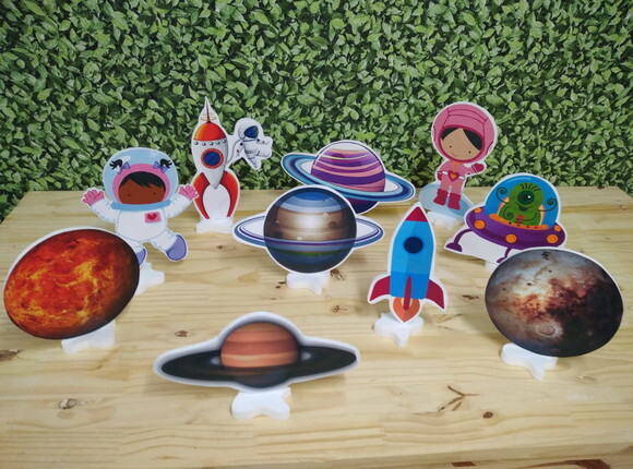 Planetas Kit de Mesa Displays 10 Peças Pronta Entrega