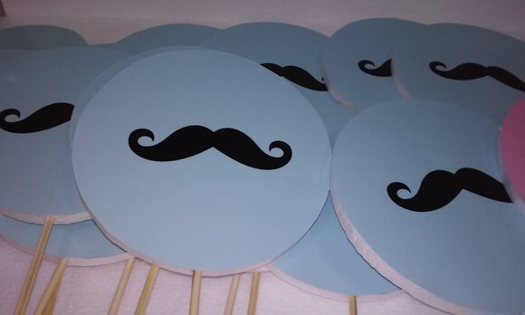 Plaquinha Chá Revelação 12 Unid Personalizada
