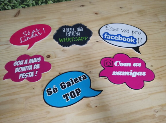 Plaquinhas Divertidas 6 Unidades P Entrega