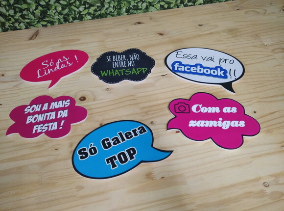 Plaquinhas Divertidas 6 Unidades P Entrega