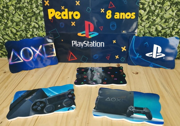 Playstation Kit de Parede 6 Peças Personalizado P Entrega