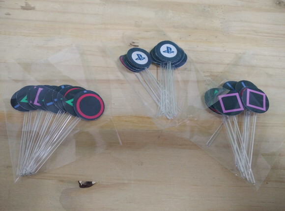Playstation Topper para Docinhos 36 Unidades Pronta Entrega