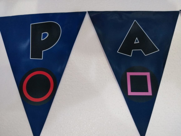 Playstation Varal Parabens Mais Nome Personalizado
