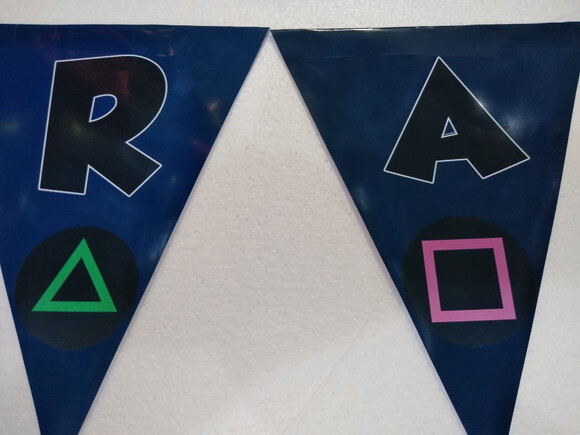 Playstation Varal Parabens Mais Nome Personalizado