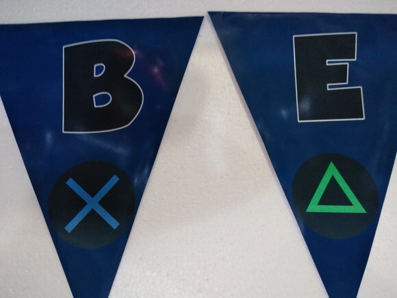Playstation Varal Parabens Mais Nome Personalizado