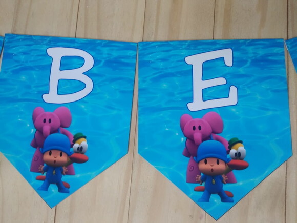 Pocoyo Varal Parabens Mais Nome Personalizado