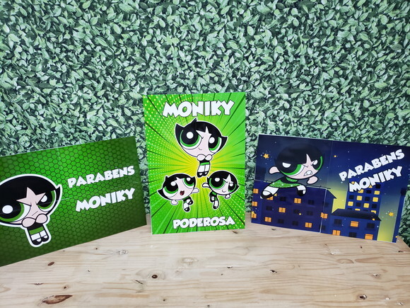 Poderosas Docinho Kit de Parede 3 Painéis Personalizado