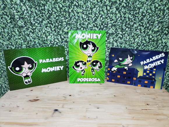 Poderosas Docinho Kit de Parede 3 Painéis Personalizado