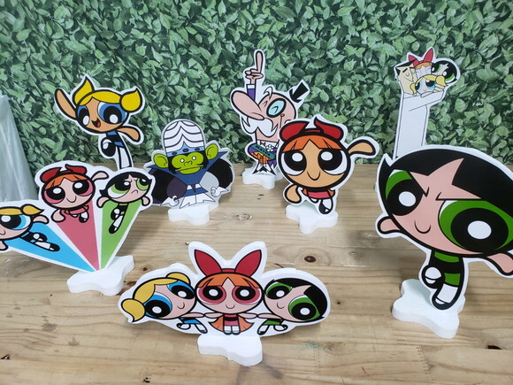 Poderosas Meninas Super Kit Displays de Mesa 8 Peças