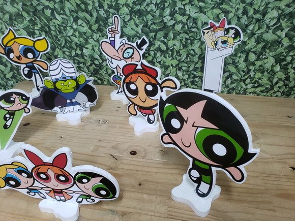 Poderosas Meninas Super Kit Displays de Mesa 8 Peças
