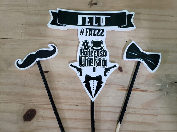 Poderoso Chefão Topo de Bolo Personalizado