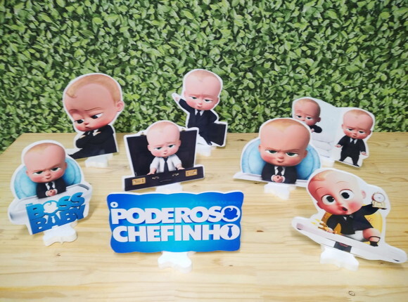 Poderoso Chefinho Kit Displays de Mesa 8 Peças Pronta Entreg