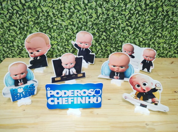 Poderoso Chefinho Kit Displays de Mesa 8 Peças Pronta Entreg