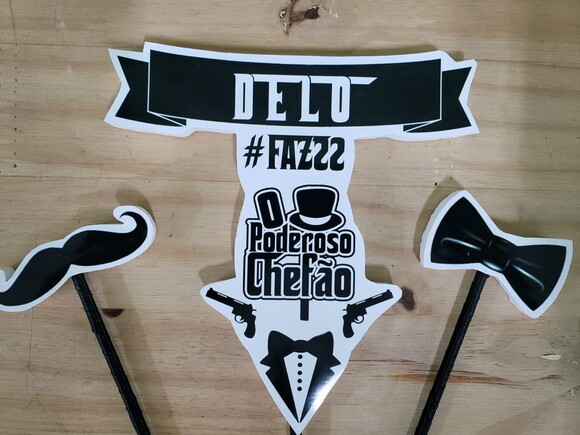 Poderoso Chefão Topo de Bolo Personalizado