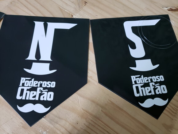 Poderosso Chefão Varal Personalizado Parabens Mais Nome