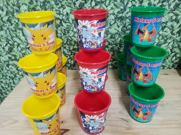 Pokemon Baldinhos Personalizados Pronta Entregas
