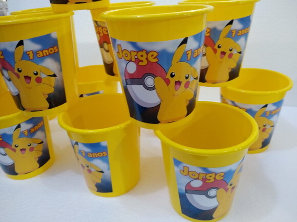 Pokemon Lembracinha Baldinho Personalizado