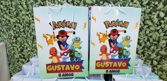 Pokemon Sacola Personalizada Pronta Entrega