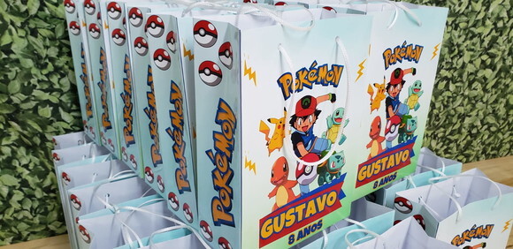 Pokemon Sacola Personalizada Pronta Entrega