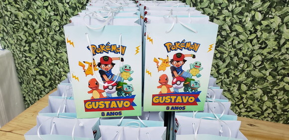 Pokemon Sacola Personalizada Pronta Entrega