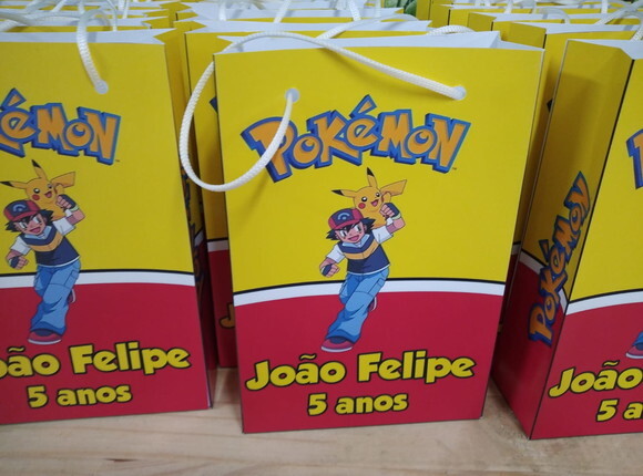 Pokemon Sacola Personalizada Pronta Entrega