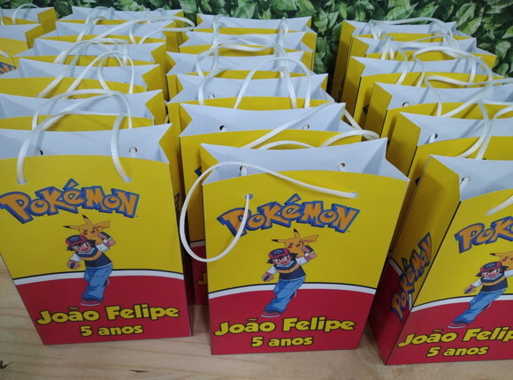 Pokemon Sacola Personalizada Pronta Entrega