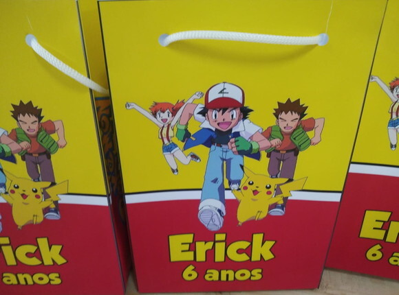 Pokemon Sacola Personalizada Pronta Entrega