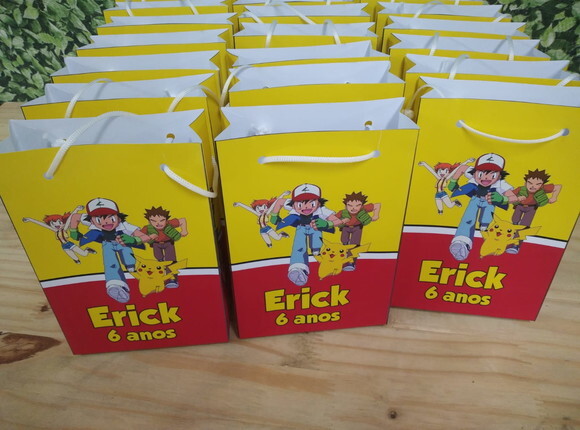 Pokemon Sacola Personalizada Pronta Entrega