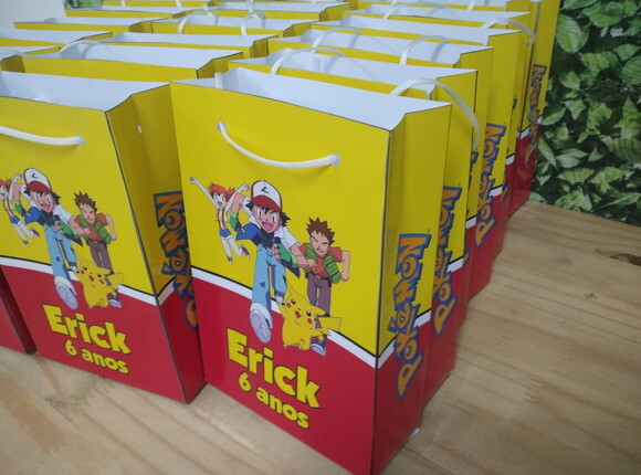 Pokemon Sacola Personalizada Pronta Entrega