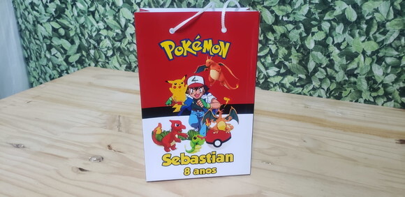 Pokemon Sacola Personalizada Pronta Entrega Modelo 2025
