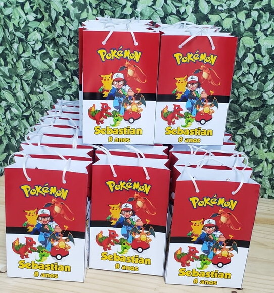 Pokemon Sacola Personalizada Pronta Entrega Modelo 2025