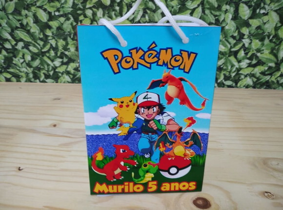 Pokemon Sacola Personalizada Pronta Entrega