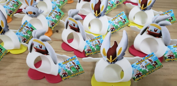 Pokemon Scorbunny Lembrancinha Porta Bombom Personalizada