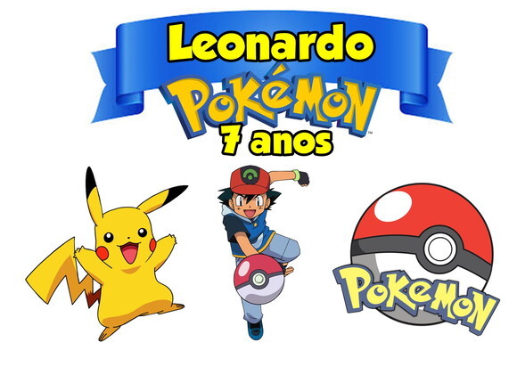 Pokemon Topo de Bolo Personalizado Pronta Entrega