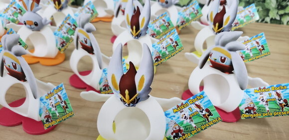 Pokemon Scorbunny Lembrancinha Porta Bombom Personalizada