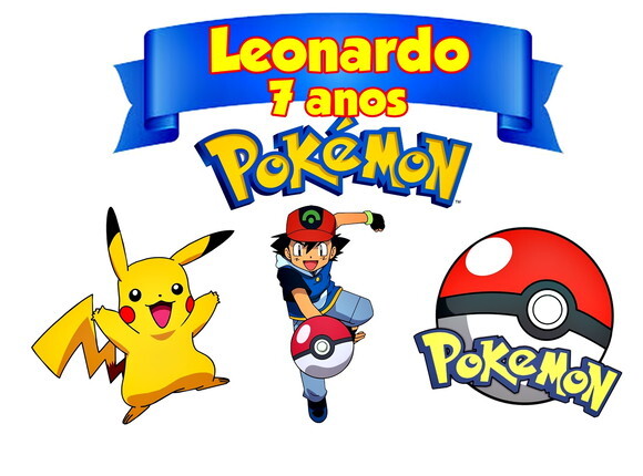 Pokemon Topo de Bolo Personalizado Pronta Entrega