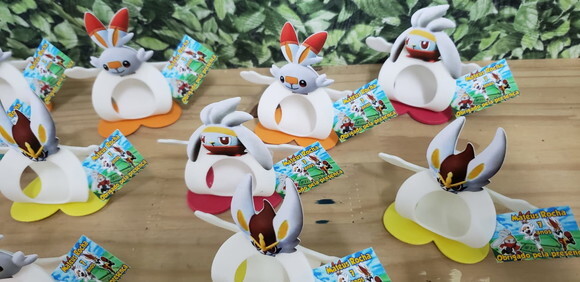 Pokemon Scorbunny Lembrancinha Porta Bombom Personalizada