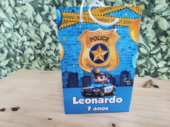 Policia Sacola Personalizada Pronta Entrega