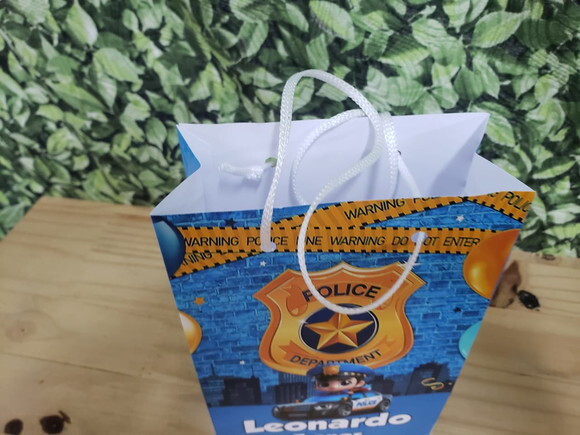 Policia Sacola Personalizada Pronta Entrega
