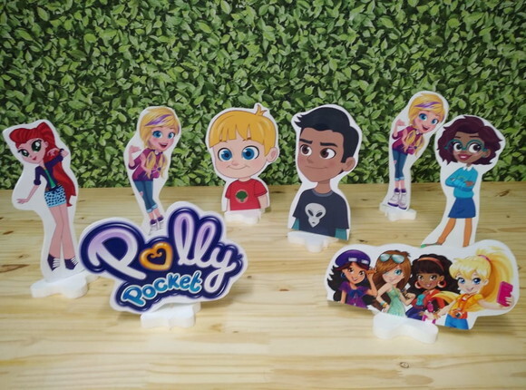 Polly Pocket Kit de Mesa Displays 8 Peças Pronta Entrega