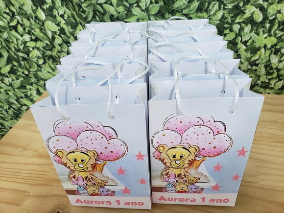 Pooh Vintage Sacola Personalizada Pronta Entrega