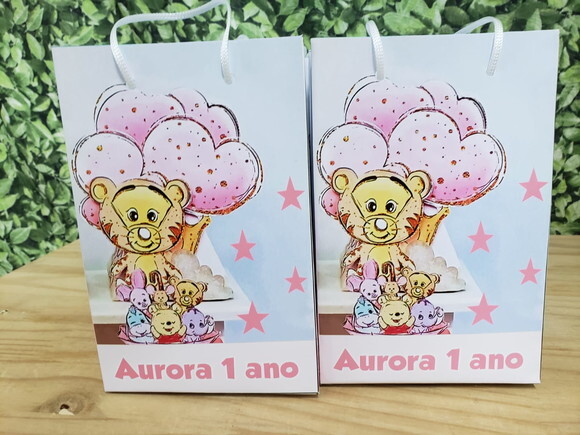 Pooh Vintage Sacola Personalizada Pronta Entrega