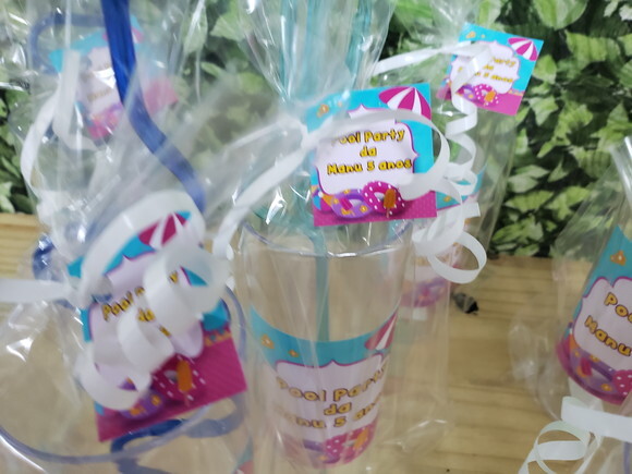 Pool Party Copos Personalizados e Embalados