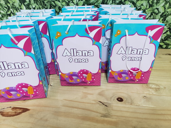 Pool Party Sacola Personalizada Pronta Entrega