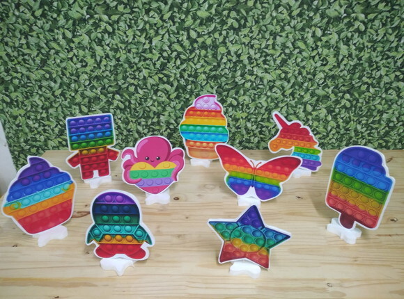 Pop It Kit de Mesa Displays 9 Peças Pronta Entrega