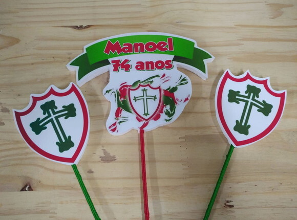 Portuguesa Topo de Bolo Personalizado Pronta Entrega